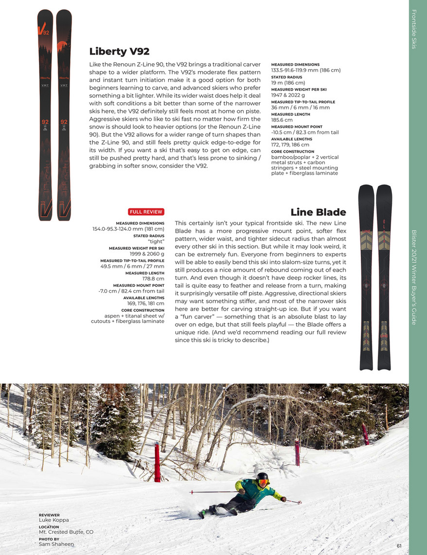 Blister - 2020-2021 Blister Winter Buyer's Guide - Page 60-61