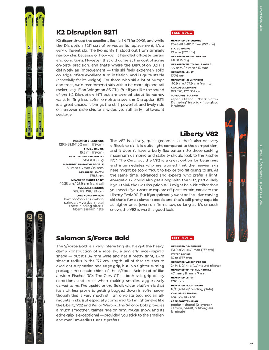 Blister - 2020-2021 Blister Winter Buyer's Guide - Page 60-61